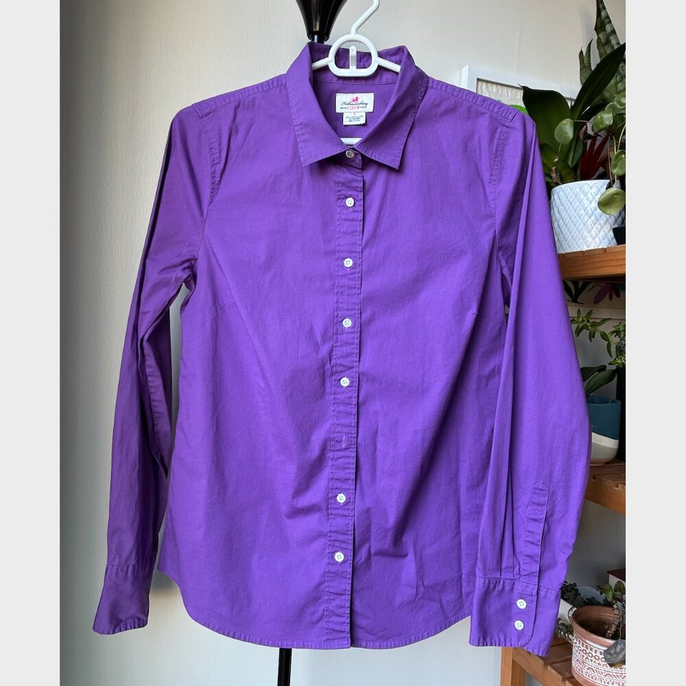 J. Crew Dark Purple Haberdashery Button Down Long Sleeve - Size S